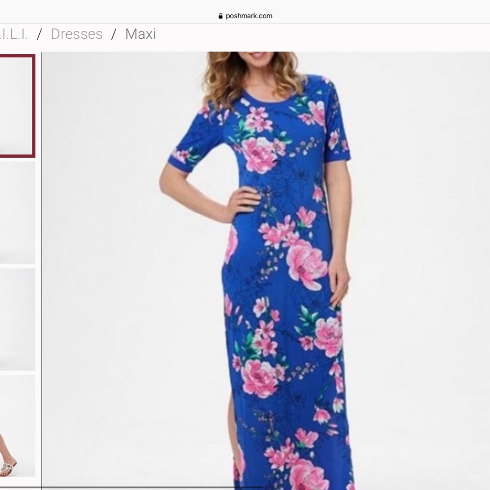 G.I.L.I Floral Print Jetsetter Side Slit Maxi